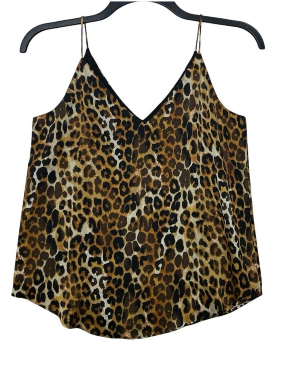 Express Womens Cami Top Size Small Animal Print V-Neck Spaghetti Strap Lined